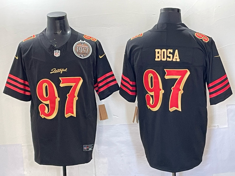 Men San Francisco 49ers #97 Bosa black Limited Nike NFL 2025 Jersey 02->san francisco 49ers->NFL Jersey